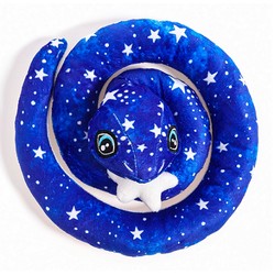 Игрушка мягкая Pomposhki змея лунная со звездой р. 20 см
