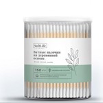 Палочки ватные, Softlife (Софтлайф) 150 шт Премиум на деревянной основе