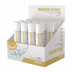Магния глицинат Maxler БАД (магния глицинат 375 мг + витамин В6 3 мг) 14 шт. жидкость 25 мл апельсин