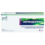 Периндоприл, таблетки покрытые пленочной оболочкой 4 мг 30 шт