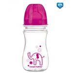 Бутылочка для кормления полипропилен, Canpol babies (Канпол бебиз) 240 мл арт. 35/206 (210204027) Изи Старт антиколиковая широкое горлышко с силиконовой соской медленный поток с 3 мес. цвет в ассортименте