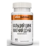 Кальций Цинк Магний D3 + B6, aTech Nutrition (аТеч Нутришн) капсулы 600 мг 60 шт БАД