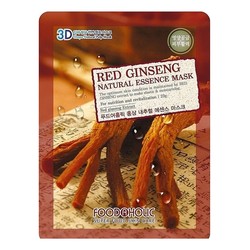 Маска для лица тканевая FoodaHolic 3D с экстрактом красного Женьшеня