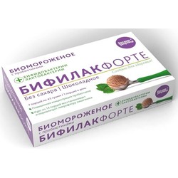 Биомороженое Десант здоровья Бифилак форте молочное без сахара на фруктозе с какао (шоколадное) 315 г коробка