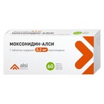 Моксонидин-АЛСИ, таблетки покрытые оболочкой пленочной 0.2 мг 60 шт