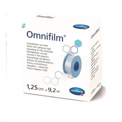 Пластырь фиксирующий Omnifilm из прозрачной пленки гипоаллергенный р. 1.25смх9.2м 1 шт.