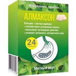 Алмаксон кальция и магния карбонат 24 шт. табл. жев. 1 г мята