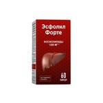 Эсфолил форте, капсулы 600 мг / 1620 мг 60 шт БАД (фосфолипиды суточная доза 2 капсулы = 1200 мг)