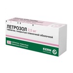Летрозол, таблетки покрытые пленочной оболочкой 2.5 мг 30 шт
