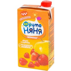 Компот Фрутоняня яблоко клубника неосветленный с 6 мес 0.33 л