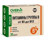 В-комплекс OVER, OVERvit (ОВЕРвит) капсулы 30 шт БАД Витамины группы B от B1 до B12