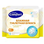 Туалетная бумага влажная, Smart (Смарт) 42 шт Комфорт с экстрактом ромашки