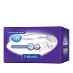 Пеленки одноразовые, ID Protect (АйДи Протект) р. 60смх60см 10 шт впитывающие