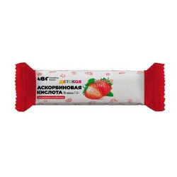 Аскорбиновая кислота ABC healthy food аскорбинка детская (с глюкозой и сахаром) 10 шт. табл. жев. 3 г клубника