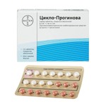 Цикло-прогинова, таблетки покрытые оболочкой 0.5 мг+2 мг и 2 мг 21 шт
