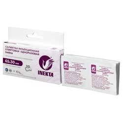 Салфетки спиртовые для инъекций Inekta р. 6.5смх3см 20 шт.
