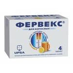 Фервекс, порошок для приготовления раствора для приема внутрь 500 мг+25 мг+200 мг 13.1 г 4 шт лимонный с сахаром пакетики