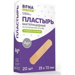 Пластырь бактерицидный, Bona Mente (Бона Менте) р. 19ммx72мм 20 шт универсальный на полимерной основе с ионами серебра