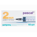 Шприц, 2 мл р. 0.7ммх40мм 22G 1 1/2 10 шт трехкомпонентный тип луер с надетой иглой