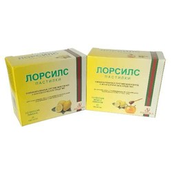 Лорсилс паст. д/рассас. 0.6 мг+1.2 мг 20 шт. со вкусом меда и лимона