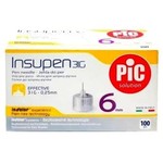 Игла стерильная одноразовая для шприц-ручек, Insupen (Инсупен) р. 31G 1/4 (0.25ммх6мм) 100 шт
