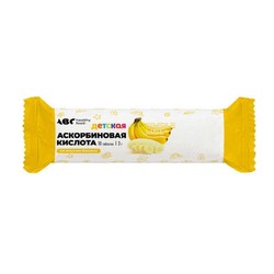 Аскорбиновая кислота ABC healthy food аскорбинка детская (с глюкозой и сахаром) 10 шт. табл. жев. 3 г банан