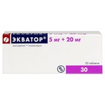 Экватор, таблетки 5 мг+20 мг 30 шт (амлодипин 5 мг + лизиноприл 20 мг)