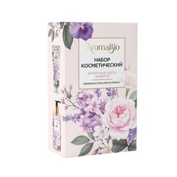 Набор подарочный AromaBio Ароматные цветы живерни - мыло жидкое для рук + крем для рук 290 мл + 75 мл