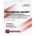 Мексидолин-Ферейн, раствор для внутривенного и внутримышечного введения 50 мг/мл 5 мл 10 шт ампулы