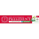 Зубная паста для детей, PresiDent (Президент) 70 г Юниор земляника от 6 лет (50 RDA) с фтором туба