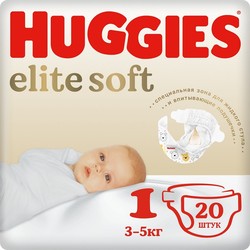 Подгузники 20 шт. Huggies элит софт 3-5 кг р. 1