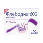 Флебодиа 600, таблетки покрытые оболочкой пленочной 600 мг 15 шт