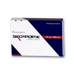 Эксфорж табл. п/о пленочной 10 мг+160 мг 14 шт.