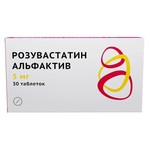 Розувастатин Альфактив, таблетки покрытые пленочной оболочкой 5 мг 30 шт
