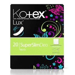 Прокладки женские ежедневные Kotex суперслим део люкс 20 шт.