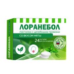 Лоранебол, пастилки для рассасывания 900 мг 24 шт со вкусом мяты