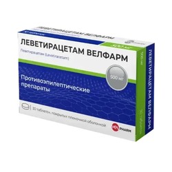 Леветирацетам Велфарм табл. п/о пленочной 500 мг 30 шт.