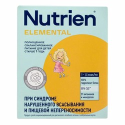 Смесь для энтерального питания сухая пор. Nutrien Элементаль нейтральный вкус 350 г пачка