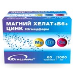 Магний хелат + В6 + Цинк Югмедфарм, таблетки 1000 мг 60 шт