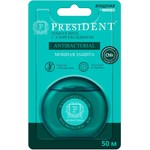 Зубная нить (флосс), PresiDent (Президент) арт. 201 50 м Антибактериал с хлоргексидином мощная защита
