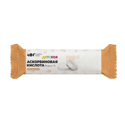 Аскорбиновая кислота ABC healthy food аскорбинка детская (с глюкозой и сахаром) 10 шт. табл. жев. 3 г без ароматизатора