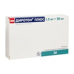 Диротон Плюс, капсулы с модифицированным высвобождением 1.5 мг+20 мг 28 шт