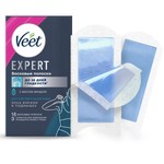 Восковые полоски для депиляции, Veet (Вит) 16 шт Эксперт для чувствительной кожи бикини и область подмышек с маслом миндаля с салфетками