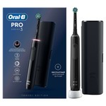 Зубная щетка oral-b тип 3772 с зарядным устройством 3757 электрическая + чехол дорожный черная