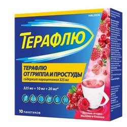 ТераФлю пор. д/р-ра д/приема внутрь 11.5 г / 11.6 г 10 шт. лесные ягоды