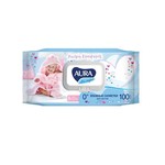 Салфетки влажные детские, Aura (Аура) 100 шт Ультра комфорт алоэ + витамин Е с крышкой