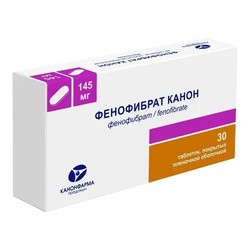 Фенофибрат Канон табл. п/о пленочной 145 мг 30 шт.