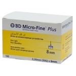 Игла стерильная одноразовая, Micro-Fine Plus (Микрофайн плюс) р. 30g 0.3ммх8мм 100 шт