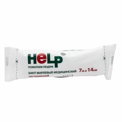 Бинт нестерильный Help р. 7мх14см 36 г/м кв.
