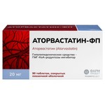Аторвастатин-ФП, таблетки покрытые пленочной оболочкой 20 мг 90 шт